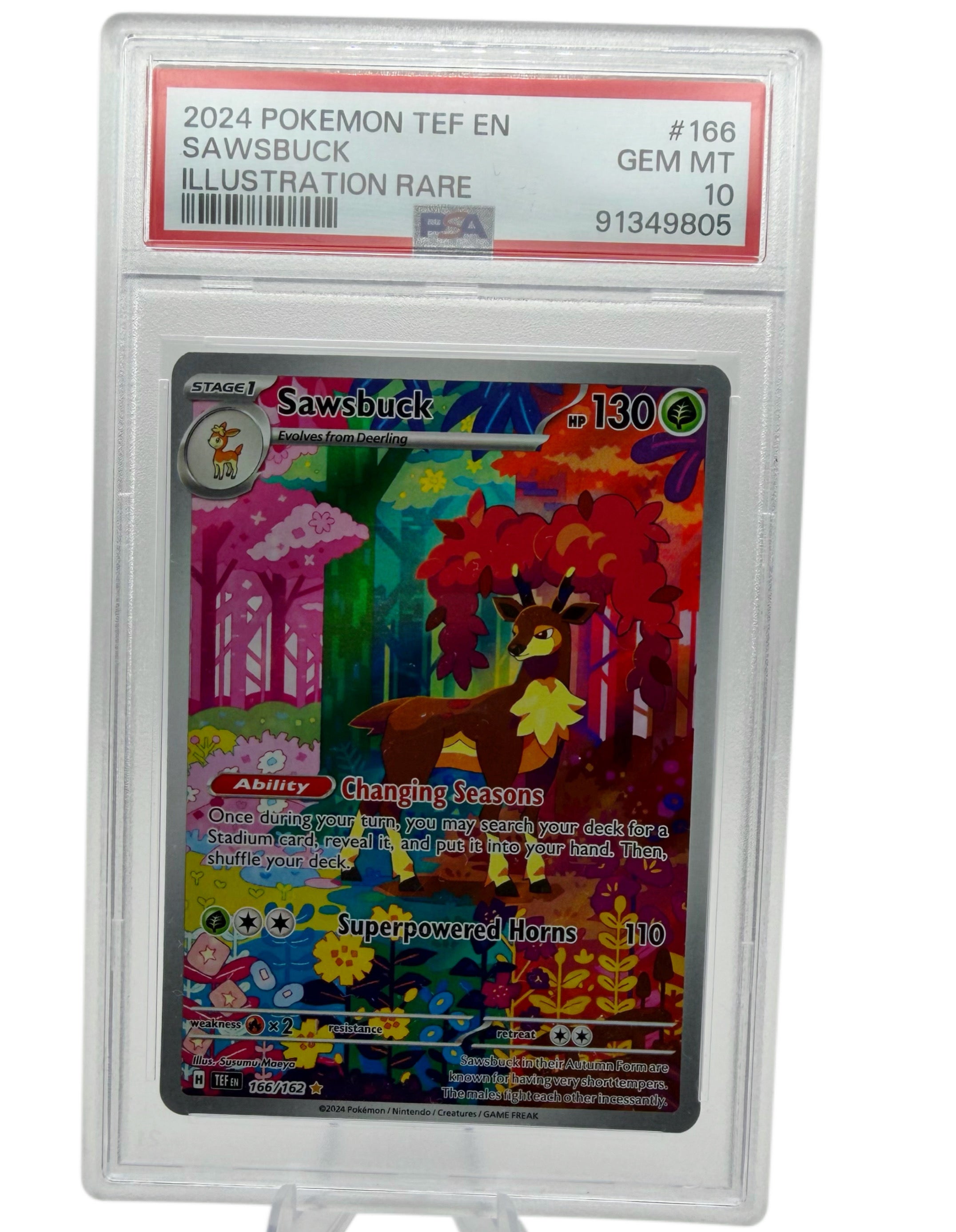#166/162 Sawsbuck PSA10