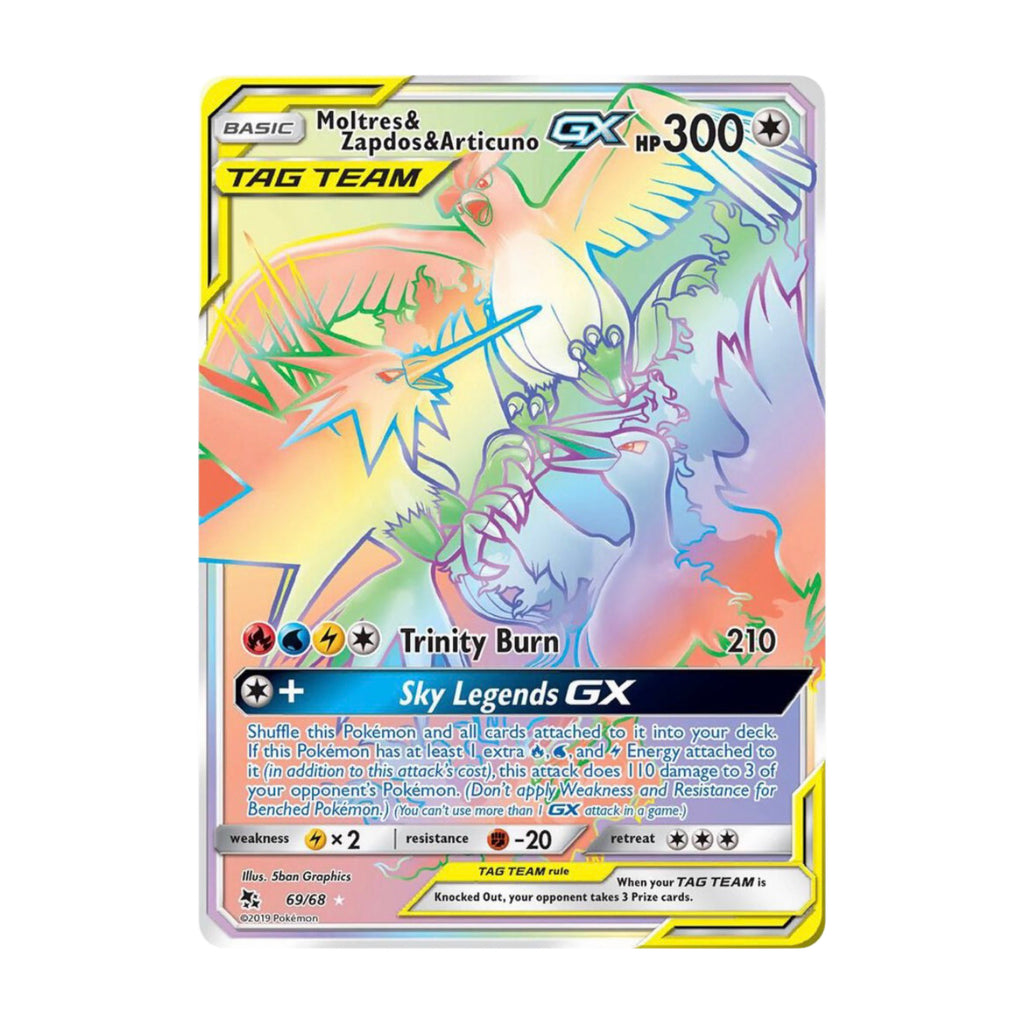 #69/68 Moltres & Zapdos & Articuno GX (Secret)